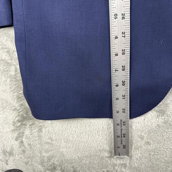 Vintage Polo Ralph Lauren Blazer Mens 44 Blue Flannel 100% Cashmere Jacket - Picture 7 of 8